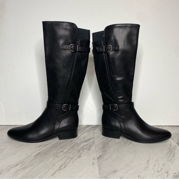 New! Naturalizer Sahara Black Faux Leather Tall Boot 8M - Picture 7 of 15